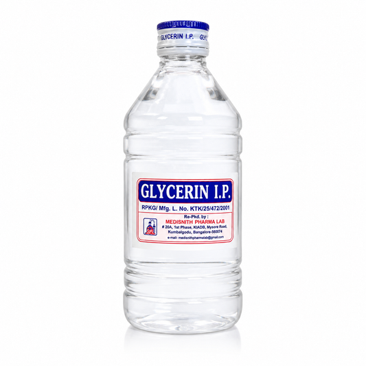 100% Pure Glycerine I.P. 400ml bottle for deep moisturizing and soft skin care