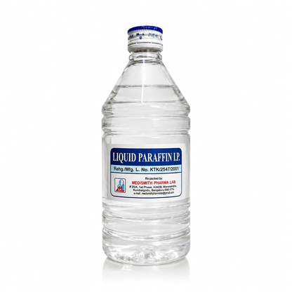 Liquid Paraffin Oil 400ml Value Pack on white background for dry skin care and daily moisturizing use