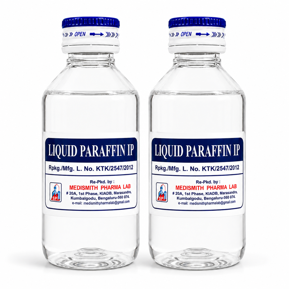 Pack of 2 Liquid Paraffin Oil 100ml bottles for dry skin moisture care and hydration