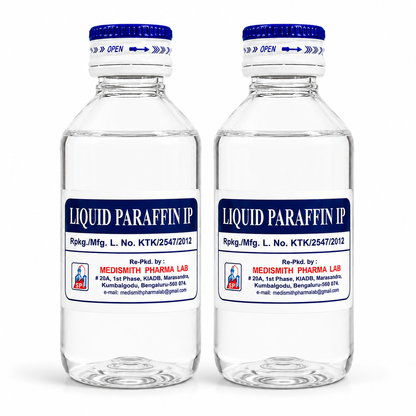 Pack of 2 Liquid Paraffin Oil 100ml bottles for dry skin moisture care and hydration