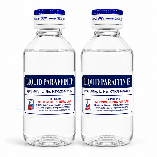 Pack of 2 Liquid Paraffin Oil 100ml bottles for dry skin moisture care and hydration