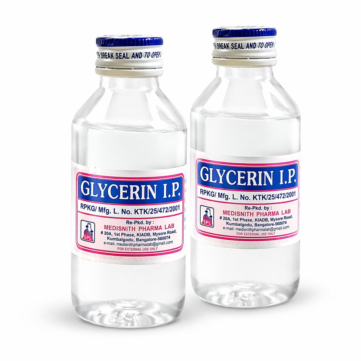 Pack of 2 pure glycerine bottles with clean white background product image