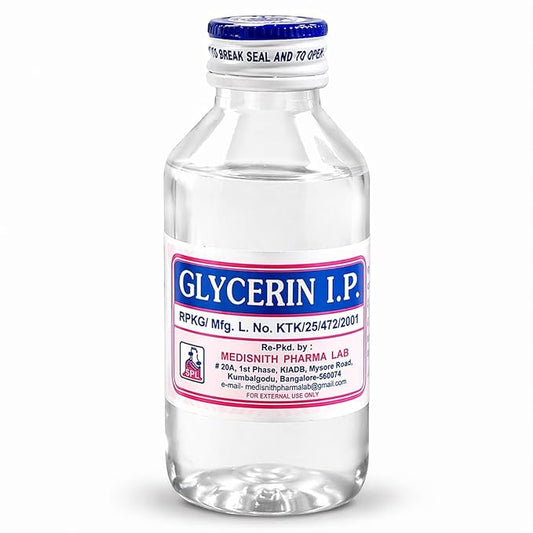 Pure Glycerine I.P. bottle pack of 1 with clean white background